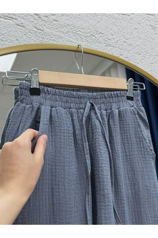 Aybanu Müslin Pantolon-MT523 Antrasit – 3. görsel