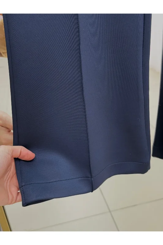 Bemuna İspanyol Paça Çımalı Scuba Pantolon-EU2450 Lacivert – 3. görsel