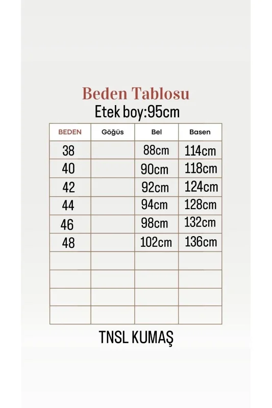 Lunona Çift Cepli Keten Etek-MA8256 Kahve – 4. görsel