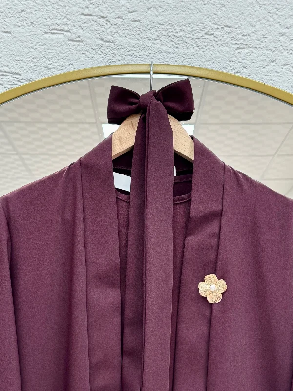 Şahsima İkili Abaya Takım-GS4687 Mürdüm – 3. görsel