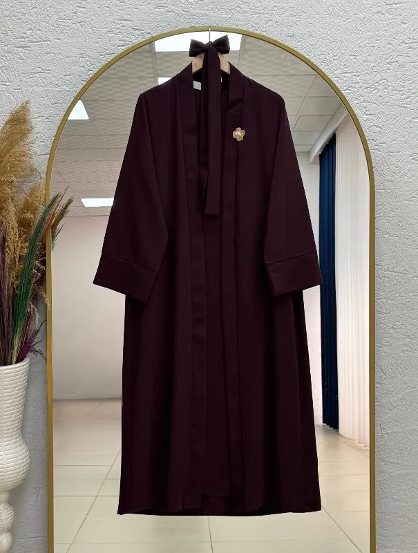 Şahsima İkili Abaya Takım-GS4687 Mürdüm – 2. görsel