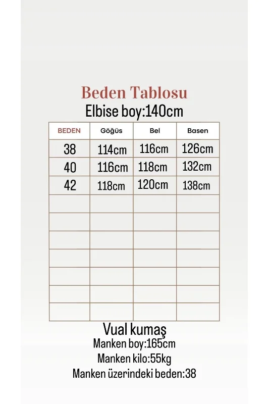 Günseli Altı Fırfırlı Vual Elbise-ÜN5046 Kahve – 3. görsel