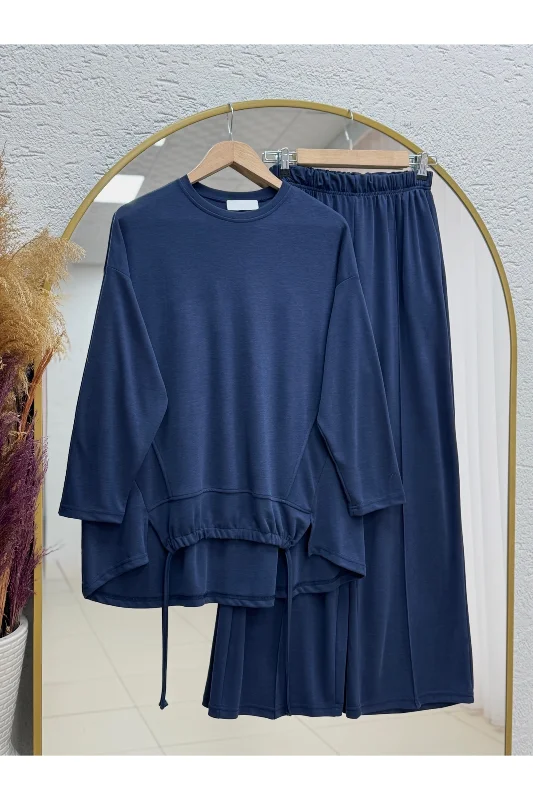 Aygün Altı Bağcıklı Pantolonlu Pike Takım-NL569.1 Lacivert – 2. görsel