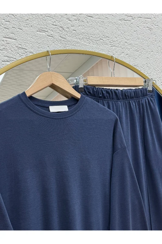 Aygün Altı Bağcıklı Pantolonlu Pike Takım-NL569.1 Lacivert – 3. görsel