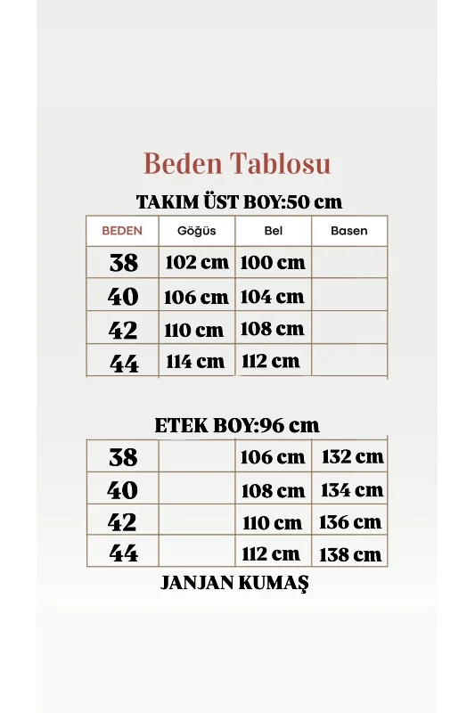 Alçiçek Omuz Fularlı Janjan Etekli Takım-GE813 Kahve – 3. görsel