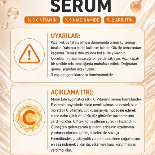 Moonlife - Leke Serumu 30 Ml (%2 Arbutin & %5 Tranexamic Acid)