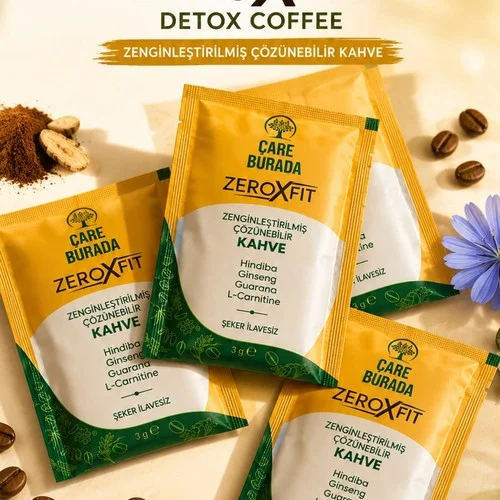 Çare Burada Zeroxfit Detoks Kahvesi 30 Adet (Guarana & Hindiba & Ginseng & L-Carnitine) – 2. görsel