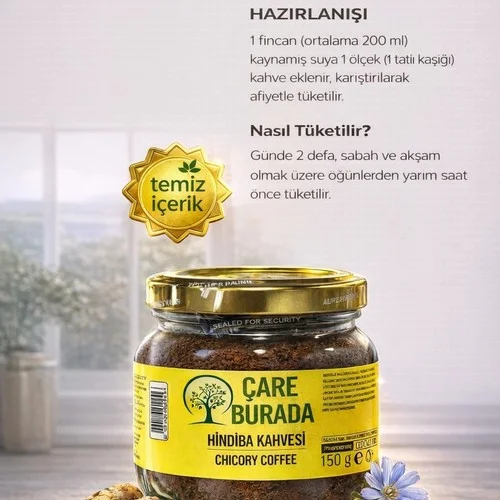 ÇareBurada Hindiba Kahvesi 150 g - Yumuşak İçim & Dengeli Aroma – 2. görsel
