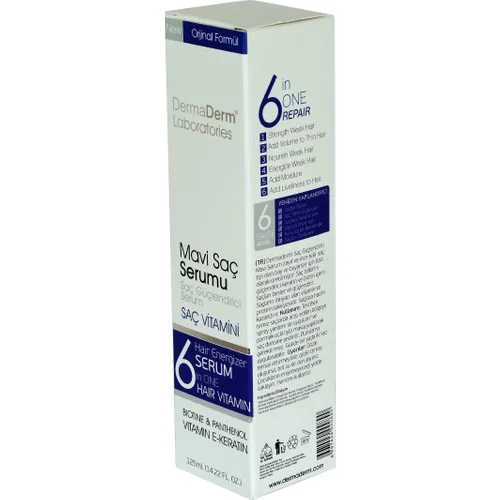 Dermaderm Mavi Saç Serumu  Biotin Panthenol Vitamin E Keratinli 125 ml – 4. görsel