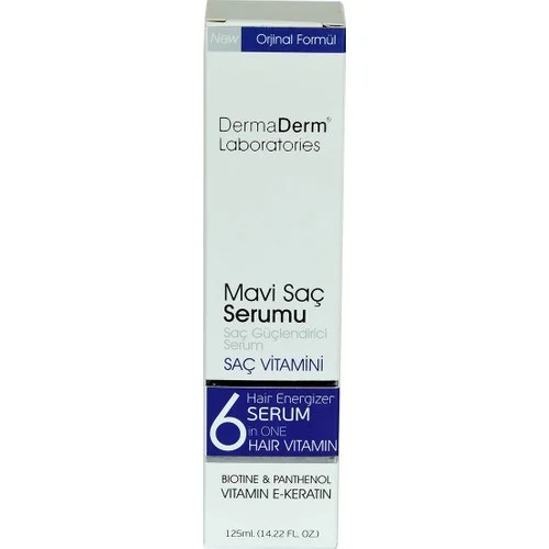 Dermaderm Mavi Saç Serumu  Biotin Panthenol Vitamin E Keratinli 125 ml – 3. görsel