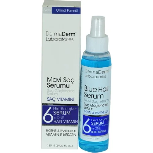 Dermaderm Mavi Saç Serumu  Biotin Panthenol Vitamin E Keratinli 125 ml – 2. görsel