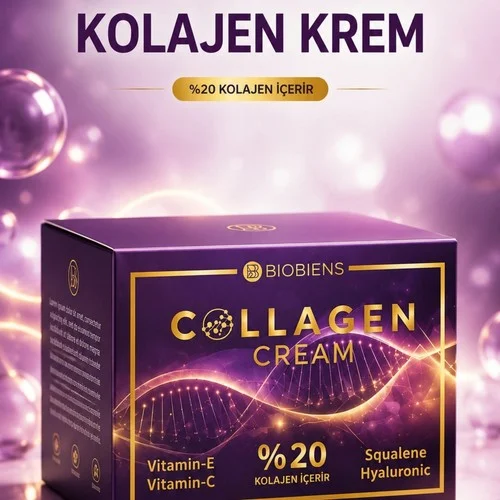 Biobiens - Vitamin C & Vitamin İlaveli Kolajen Krem 50 Ml (Squalen Hyaluronic)