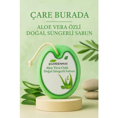 Gardenmax - Aloe Vera Özlü Doğal Süngerli Sabun