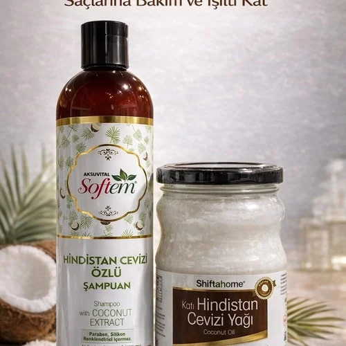 ÇareBurada Hindistan Cevizi Özlü Şampuan 400 ml + Katı Hindistan Cevizi Yağı 330 ml – 2. görsel