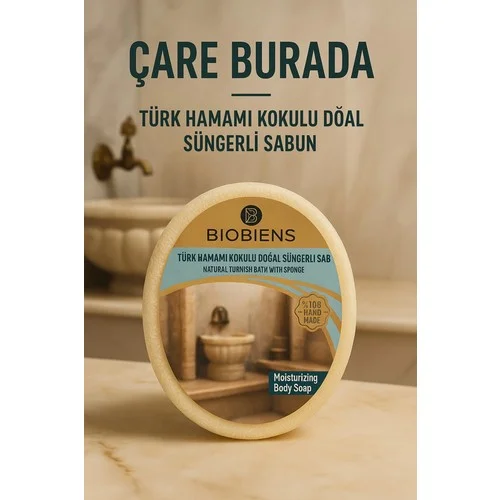 Biobiens - Türk Hamamı Kokulu Doğal Süngerli Sabun 135 gr