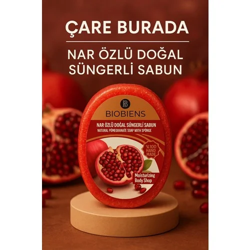 Biobiens - Nar Özlü Doğal Süngerli Sabun 135 gr