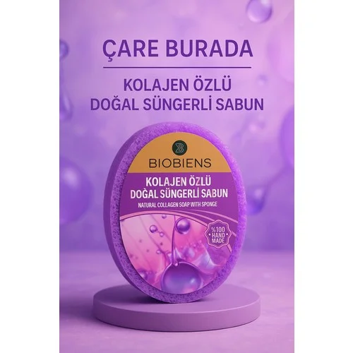 Biobiens - Kolajen Özlü Doğal Süngerli Sabun 135 gr