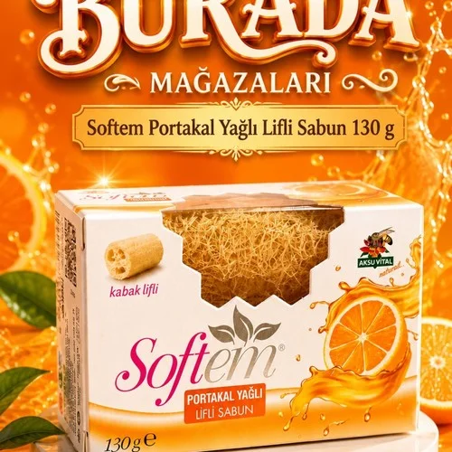 Softem - Kabak Lifli Portakal Yağlı Sabun 130 g