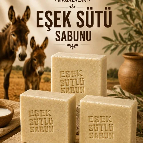 Eşek Sütü Sabun Doğal El Yapımı 3 Adet Yaşlanma Karşıtı