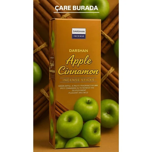 Darshan Incense - Apple & Cinnamon 20'li Çubuk Tütsü (Elma & Tarçın)