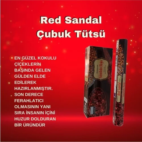 Red Sandal   ( Kırmızı Sandal ) Tütsü 120 Çubuk