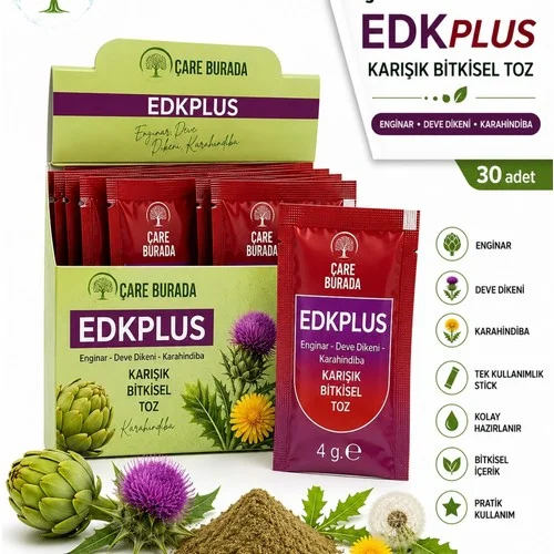 ÇareBurada EDK PLUS 30 Stick | Enginar, Devedikeni, Karahindiba Karışık Bitkisel Toz