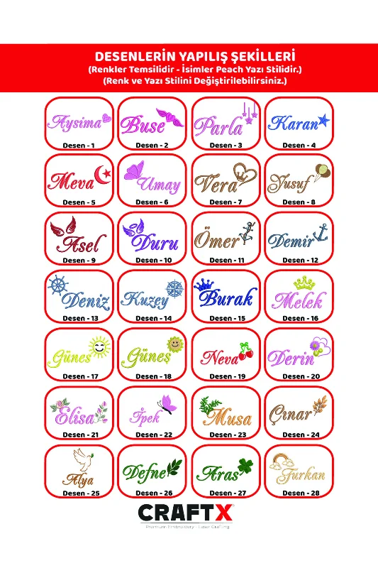 %100 Pamuk 4 Katlı Müslin Kumaş Fırfırlı Battaniye (Hediyeli İsimli Nakış Desenli)
