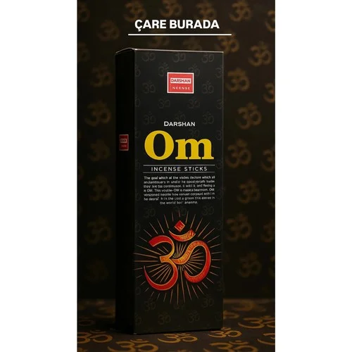 Darshan Incense - Om 20'li Çubuk Tütsü (Meditasyon & Odaklanma & Maneviyat)