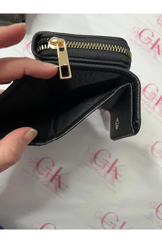 MIKNATIS KAPAKLI LUXE KADIN CÜZDAN GOLD TOKALI