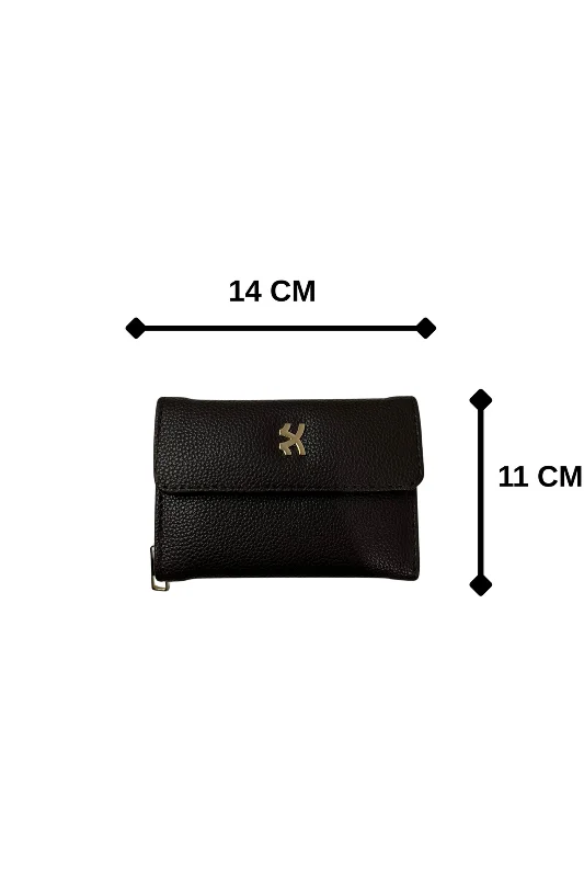 MIKNATIS KAPAKLI LUXE KADIN CÜZDAN GOLD TOKALI