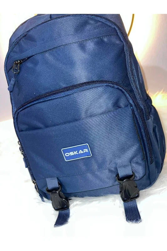OSKAR Sırt Çantası 40x30x20 cm Çok Bölmeli Geniş Hacimli Günlük Okul Çantası – 2. görsel