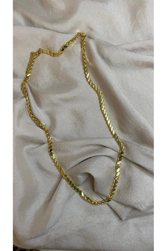 14K kuyumcu model JÜPİNG ARPA MODEL ALTIN RENGİ KOLYE 60CM - 5MM