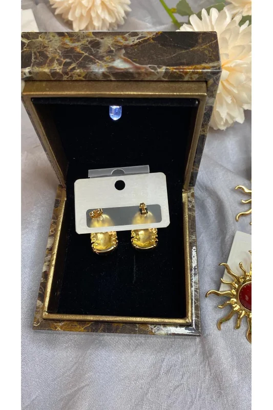 BOMBELİ GOLD ÇELİK ŞIK KÜPE