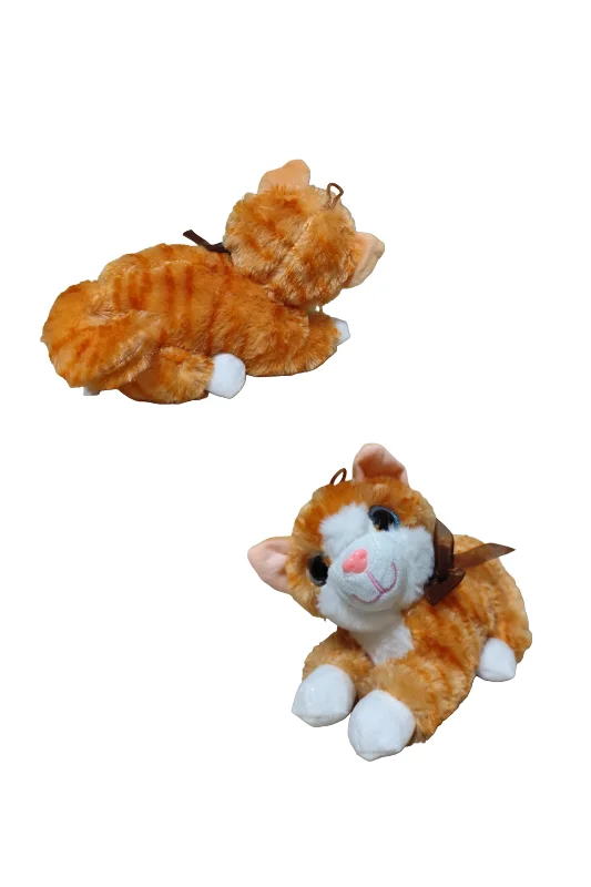 Halley 25 cm Sesli Peluş Tekir Kedi – Yumuşak ve Sevimli Peluş oyuncak - Dekor - Uyku Arkadaşı – 2. görsel