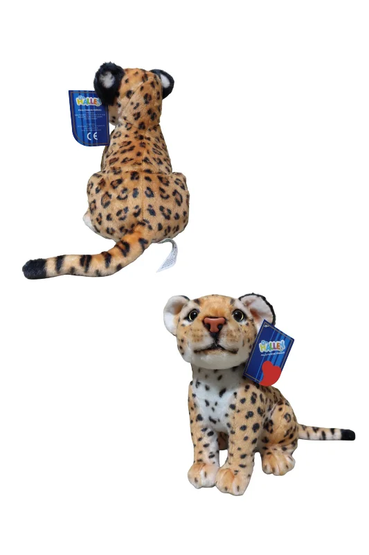 Peluş Oturan Leopar 25 cm – Oyuncak- Dekor- Çocuklar İçin Oyun ve Uyku Arkadaşı (3+ Yaş) – 2. görsel