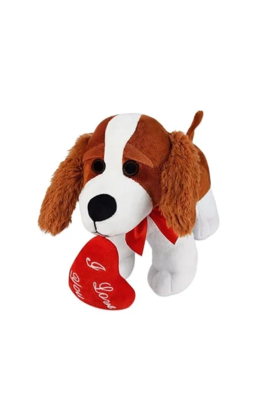 Halley Peluş Kalpli Köpek 20 cm – Sevimli Peluş Oyuncak - Dekor - Uyku Arkadaşı (3+ Yaş) – 3. görsel