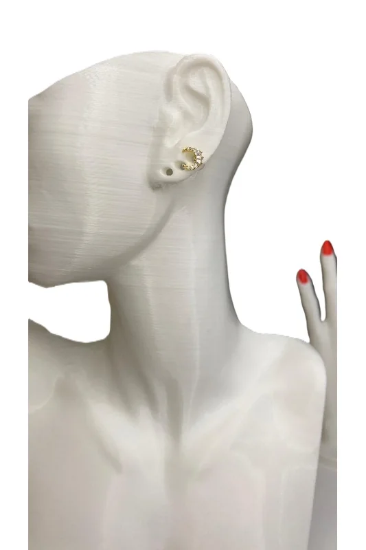 AYTAŞLI ZİRKON TRAGUS PEARCING KIKIRDAK KÜPE 316L ÇELİK GOLD