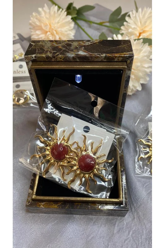 GÜNEŞ KÜPE ZARİF TASARIM İKİ RENGİYLE