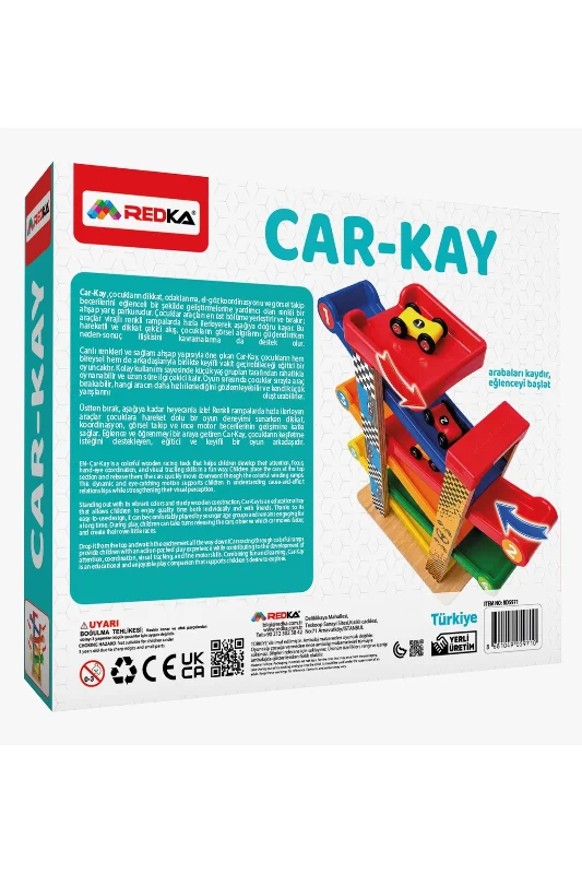 Car-Kay Montessori Oyuncak-3 Arabalı-Araba Rampası-Yarış Pisti – 4. görsel
