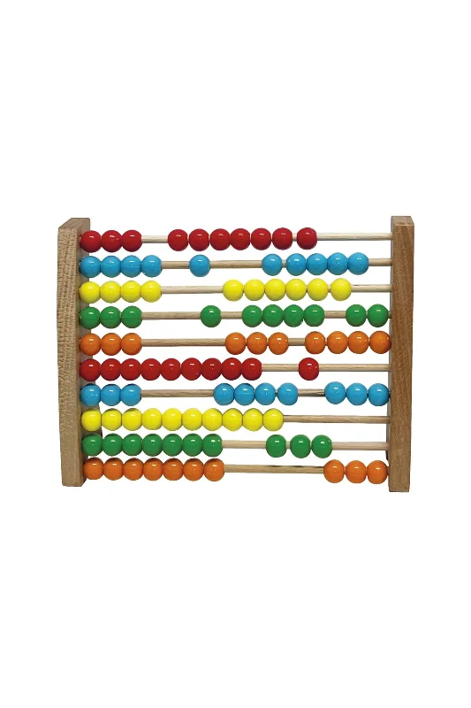 Ahşap Abaküs Doğal Ahşap Montessori Renkli Sayı Boncuk Eğitici Geliştiri