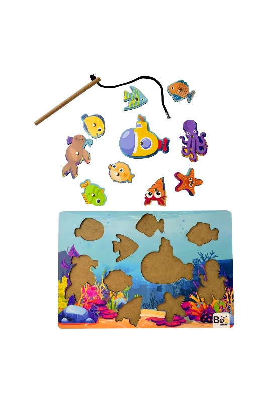 Balık Tutma Puzzle Eğlenceli Ahşap Oyuncak 1+ Yaş Montessori – 3. görsel