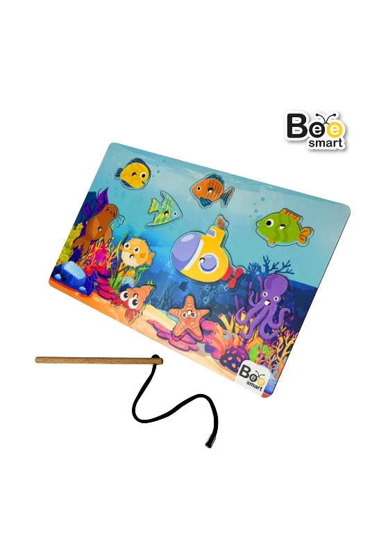 Balık Tutma Puzzle Eğlenceli Ahşap Oyuncak 1+ Yaş Montessori – 4. görsel