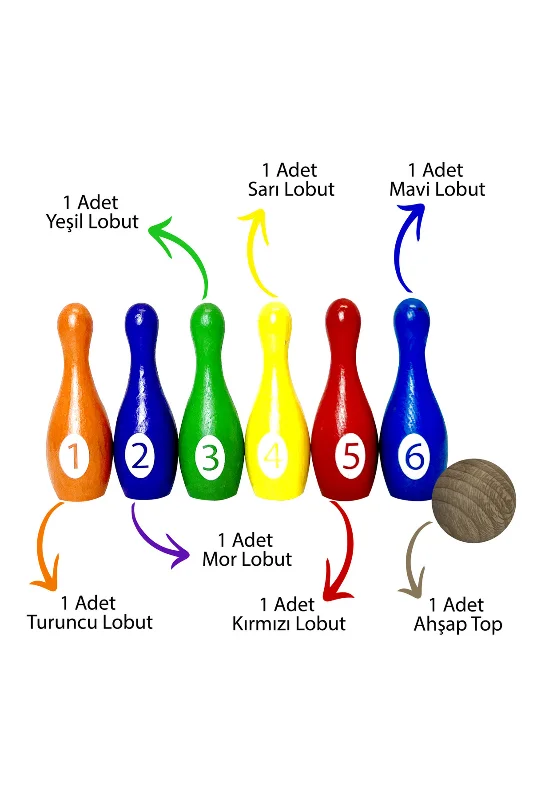 Doğal Organik Ahşap Waldorf Bowling Oyuncak Seti Kutu Oyunu Akıl Oyunu Çocuklar