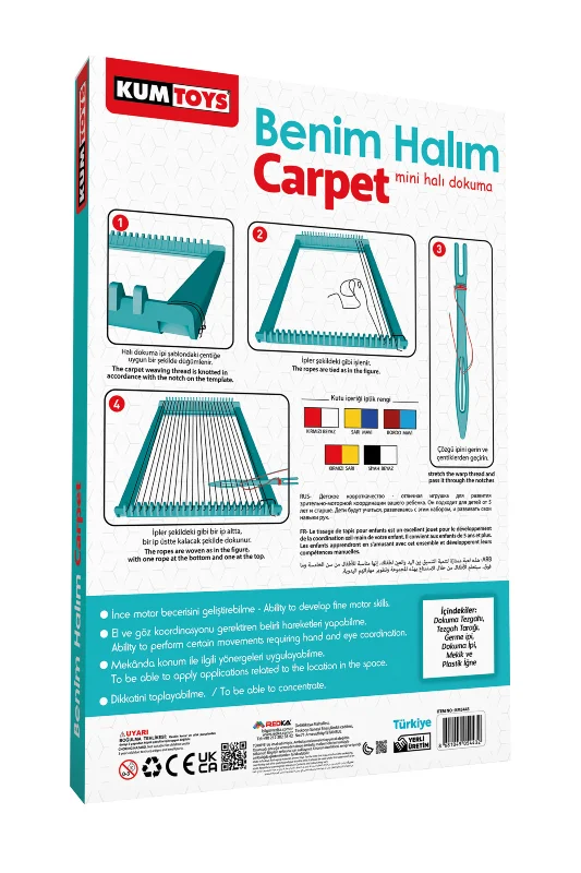 Kumtoys Benim Halım Carpet Mini Halı Kilim Dokuma Tezgahı Kutulu
