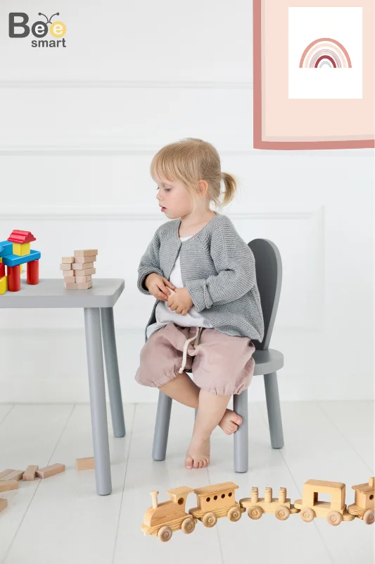 Montessori Masa Sandalye Çocuk Oyun, Çalışma, Çocuk Aktivite Masası Ve Sandalyesi – 2. görsel