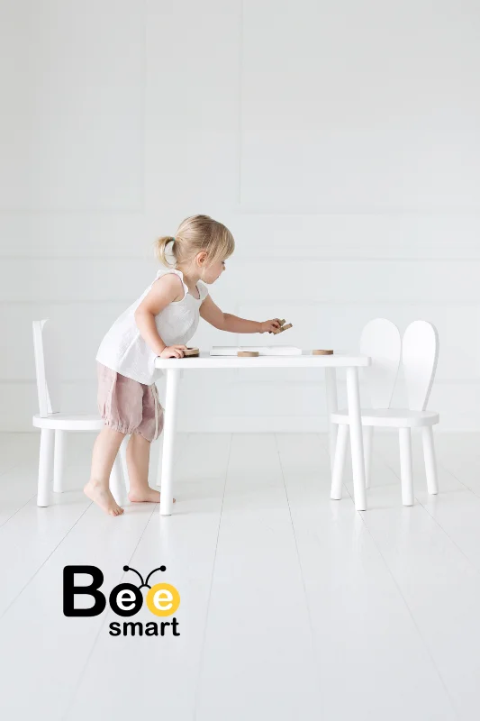 Montessori Çocuk Masası-ahşap Oyun Masası-aktivite Masası-çalışma Masası-etkinlik Masası 2 Sandalye – 2. görsel
