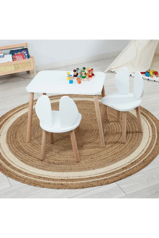 Montessori Çocuk Masası-Oyun Masası-Aktivite Masası-Çalışma Masası-Etkinlik Masası 2 Sandalye – 2. görsel