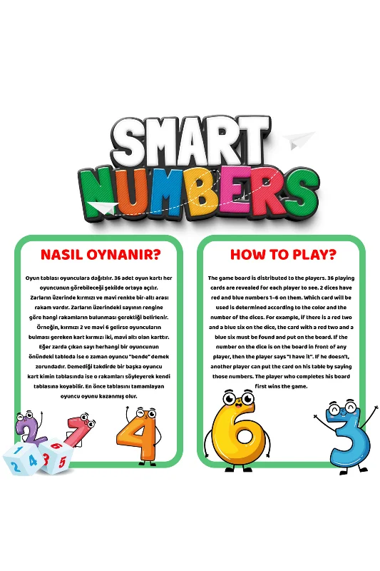 Smart Number Akıllı Sayılar Eğlenceli Grup Oyunu hız ve dikkat