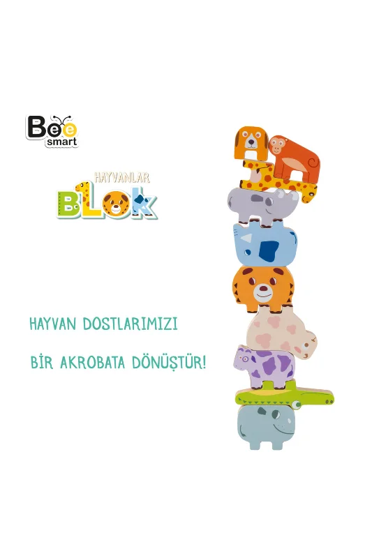 Hayvanlar Blok Çocuklar Için Öğretici Ve Eğlenceli Blok