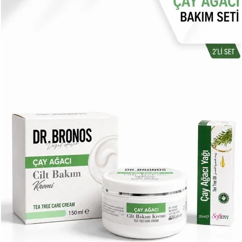 DR.BRONOS Çay Ağacı Cilt Bakım Kremi 150 ml. | Softem Çay Ağacı Yağı 20 ml.